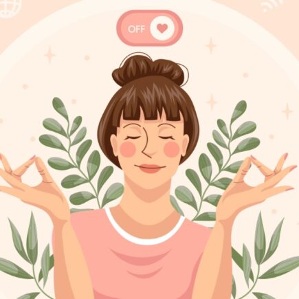 Illustration douce représentant la gestion des émotions en EMDR.